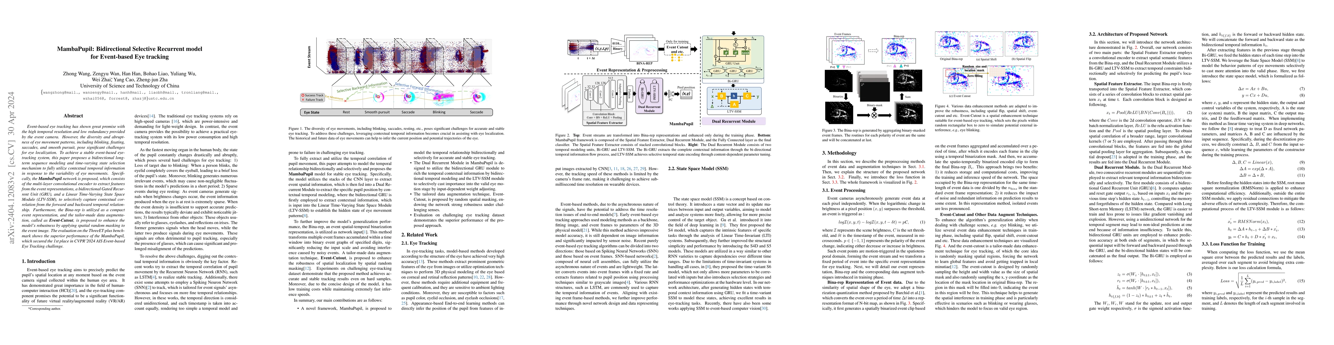 Thumbnail for MambaPupil: Bidirectional Selective Recurrent model for Event-based Eye
  tracking