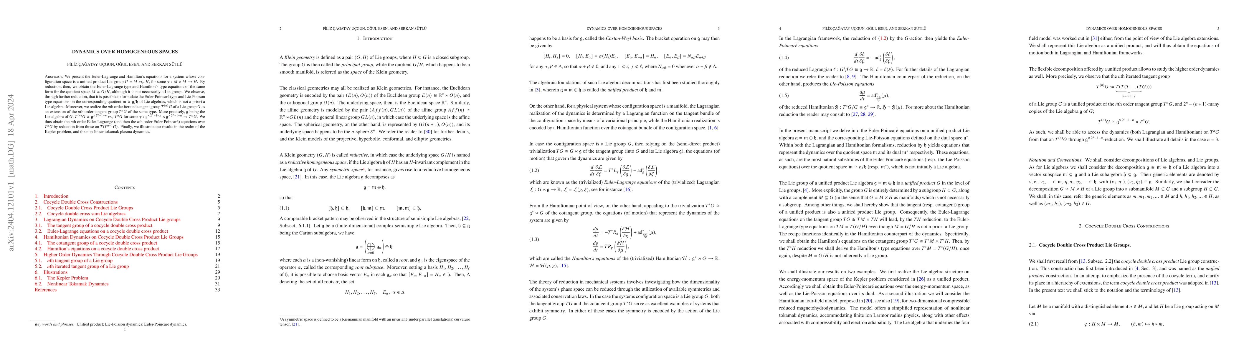 Thumbnail for Dynamics Over Homogeneous Spaces