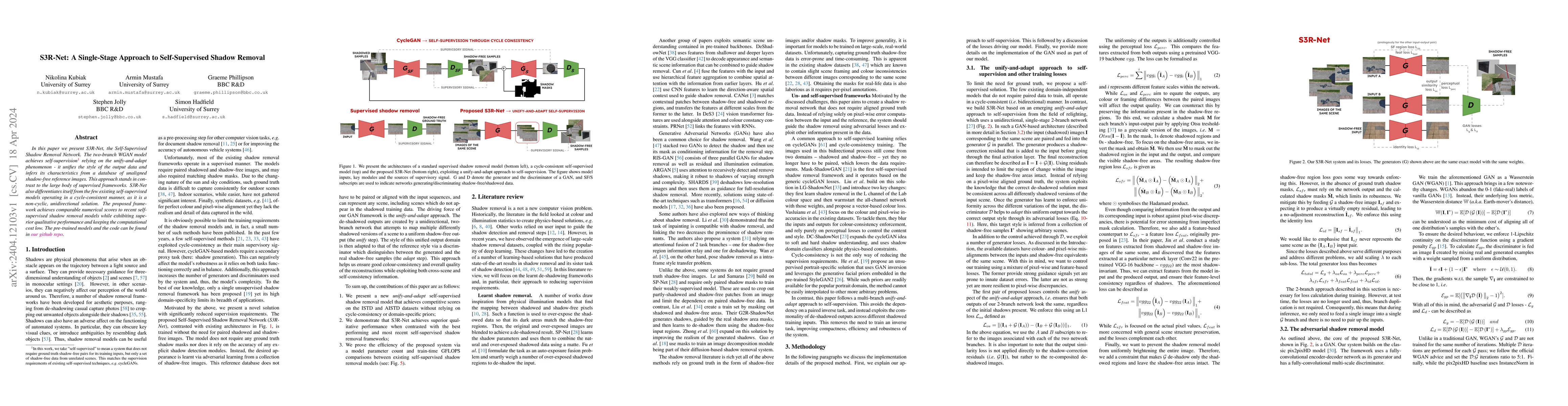 Thumbnail for S3R-Net: A Single-Stage Approach to Self-Supervised Shadow Removal