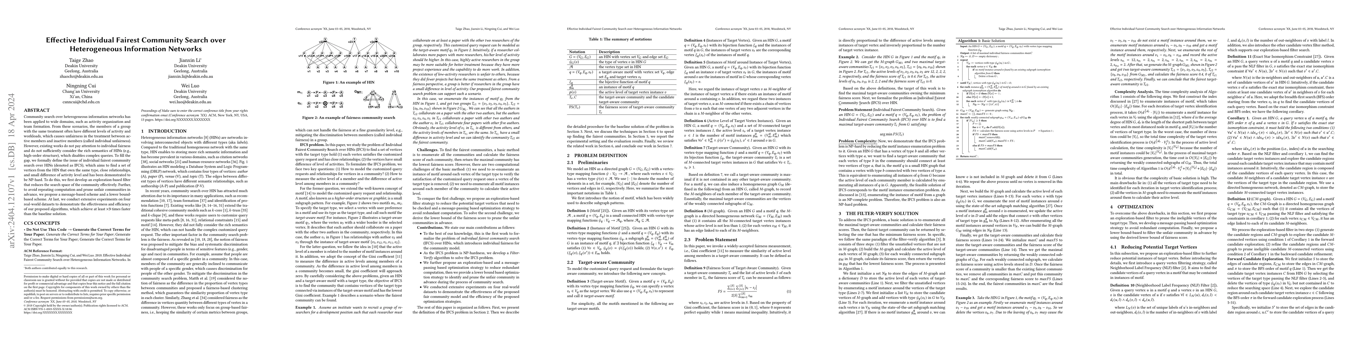 Thumbnail for Effective Individual Fairest Community Search over Heterogeneous
  Information Networks