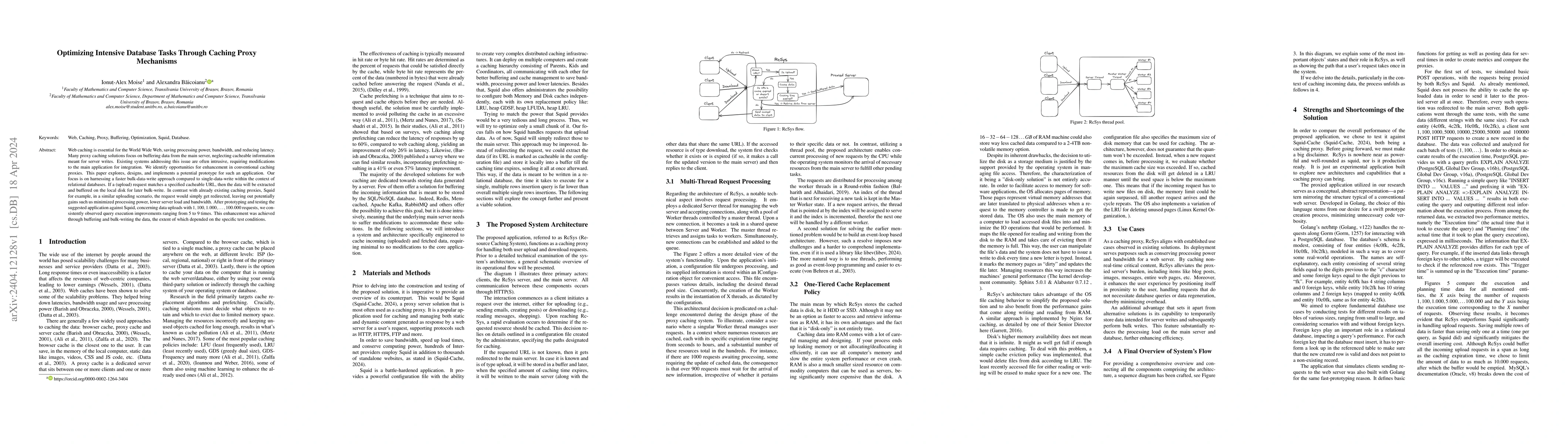 Thumbnail for Optimizing Intensive Database Tasks Through Caching Proxy Mechanisms