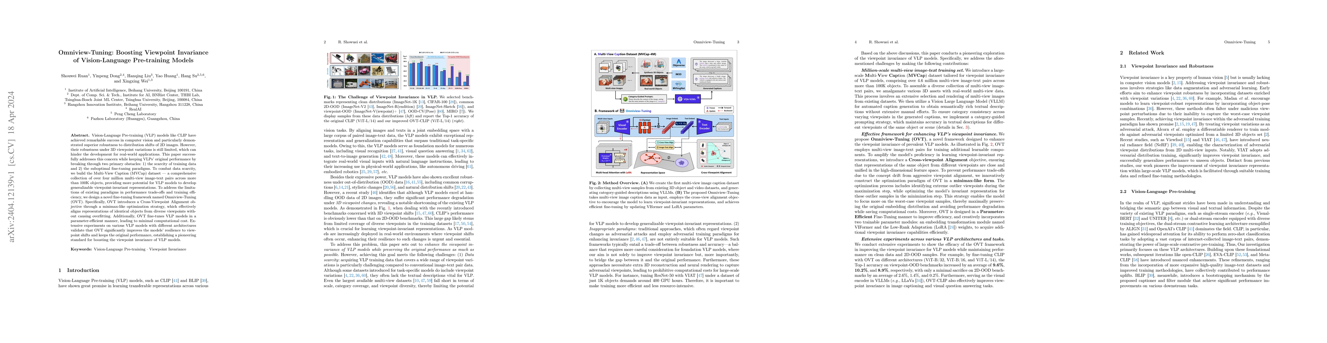 Thumbnail for Omniview-Tuning: Boosting Viewpoint Invariance of Vision-Language
  Pre-training Models