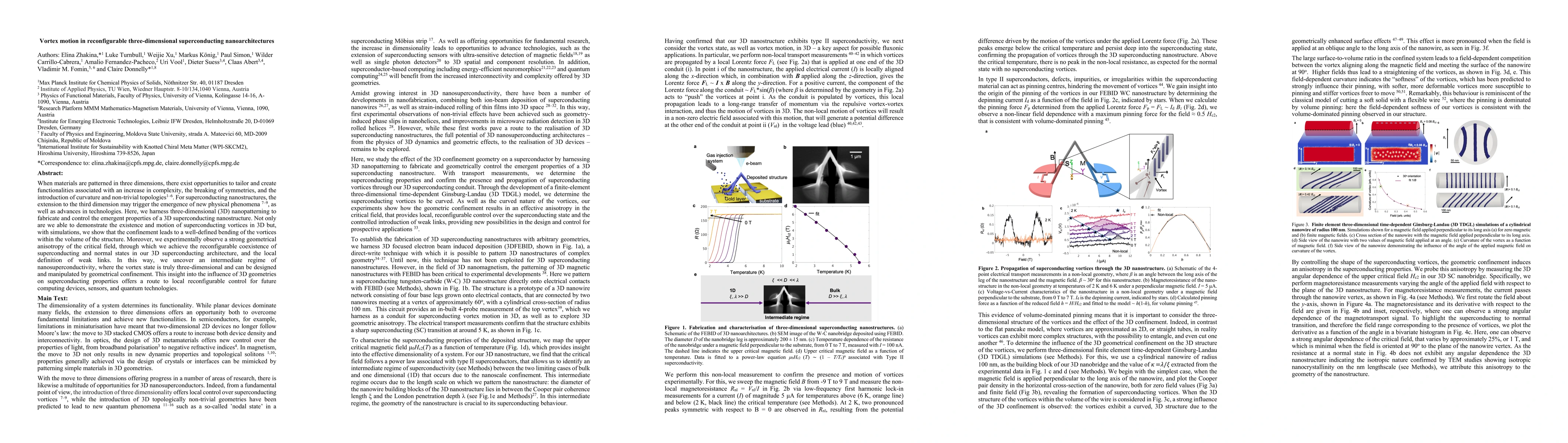 Thumbnail for Vortex motion in reconfigurable three-dimensional superconducting
  nanoarchitectures