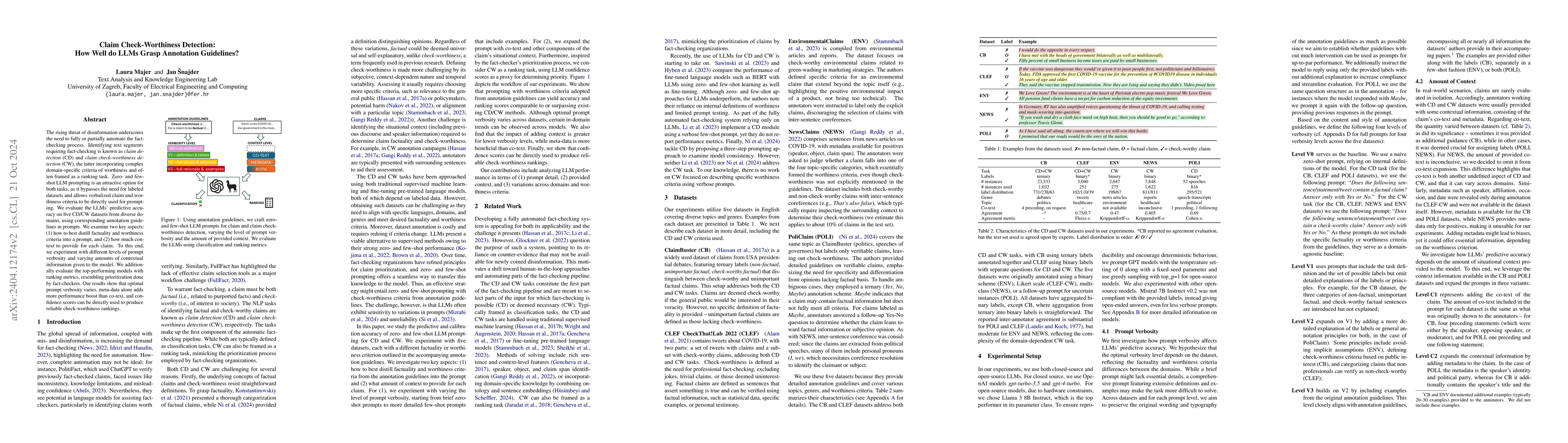 Thumbnail for Claim Check-Worthiness Detection: How Well do LLMs Grasp Annotation
  Guidelines?