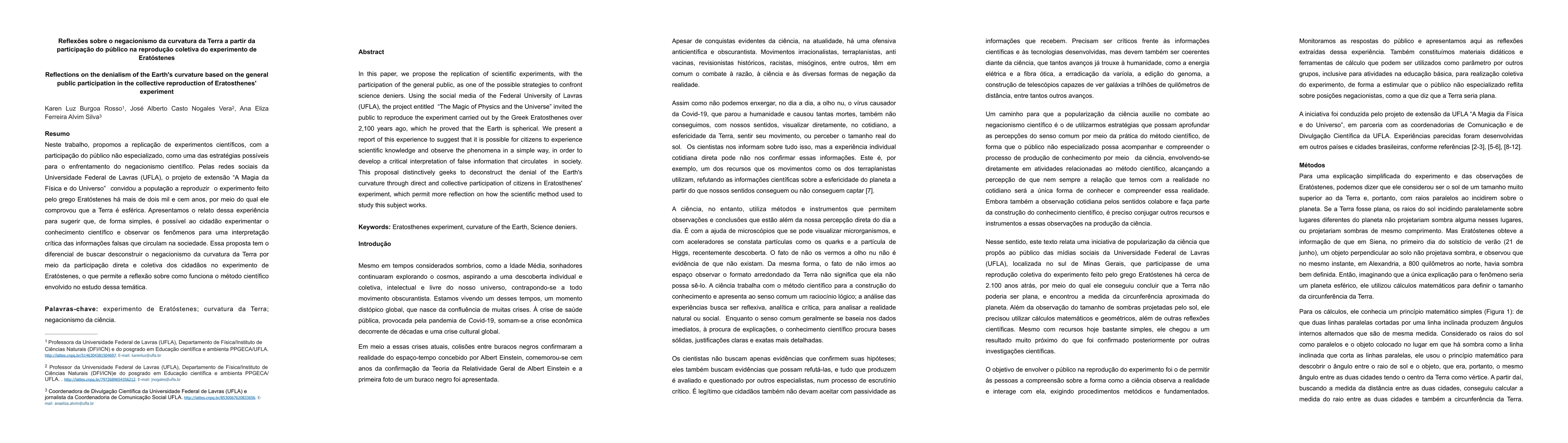 Thumbnail for Reflections on the denialism of the Earth's curvature based on the
  general public participation in the collective reproduction of Eratosthenes'
  experiment