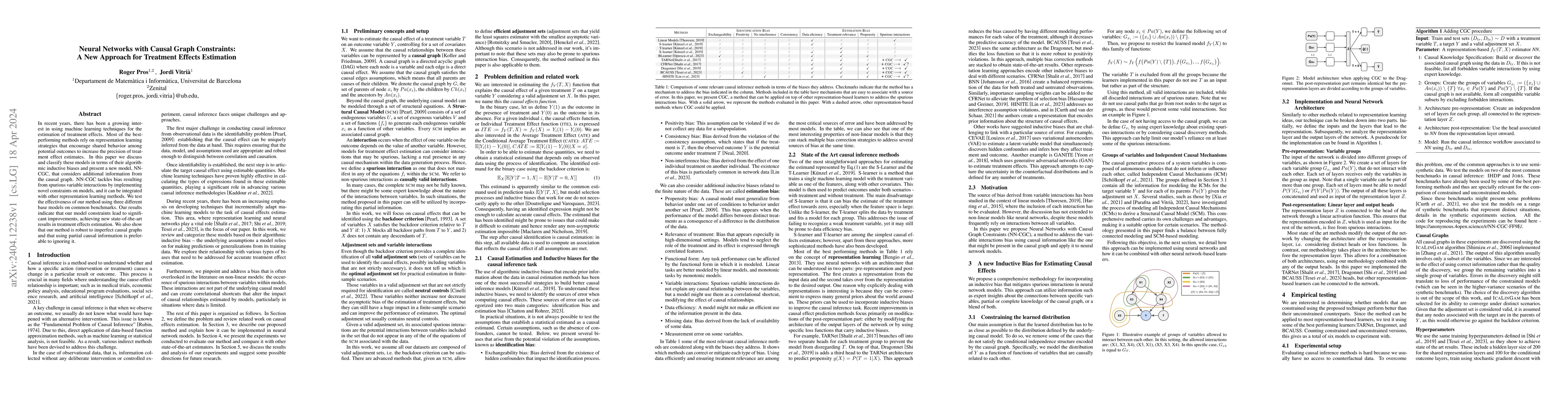 Thumbnail for Neural Networks with Causal Graph Constraints: A New Approach for
  Treatment Effects Estimation