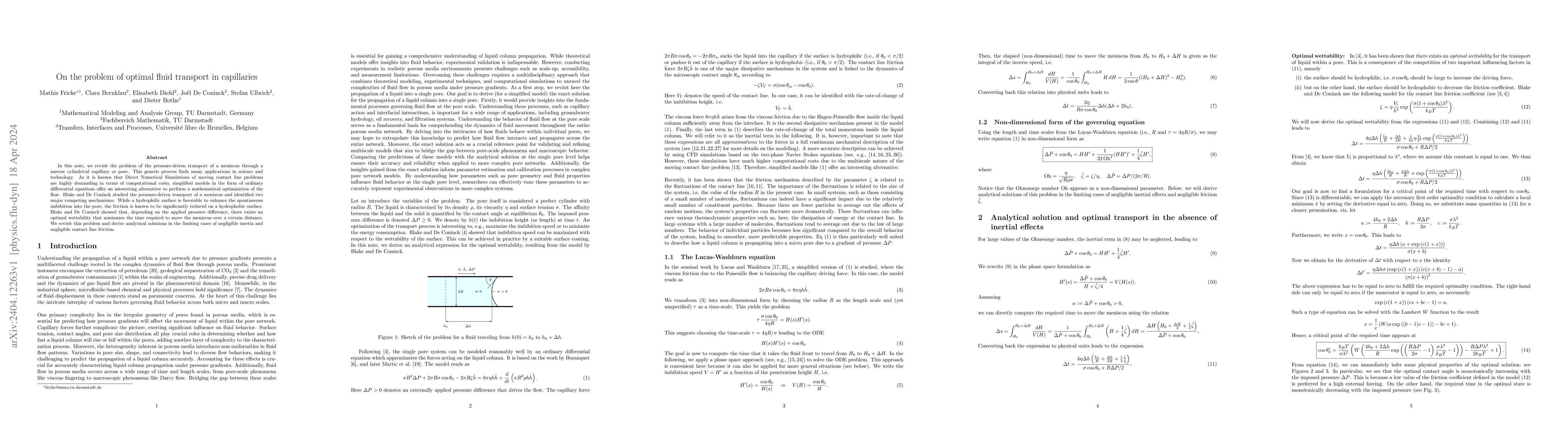 Thumbnail for On the problem of optimal fluid transport in capillaries