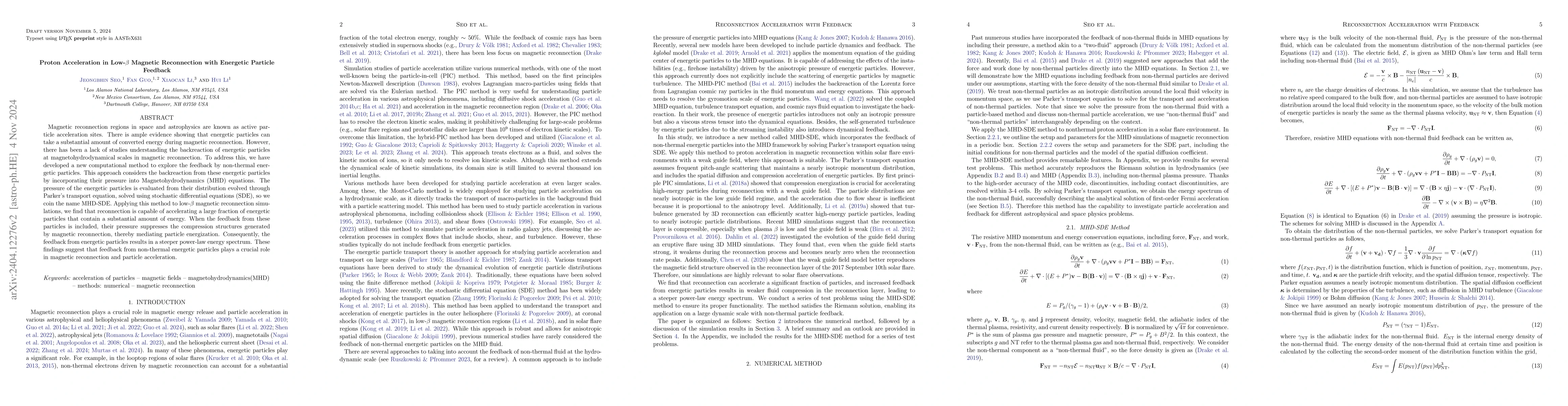 Thumbnail for A New Computational Method for Energetic Particle Acceleration and
  Transport with its Feedback