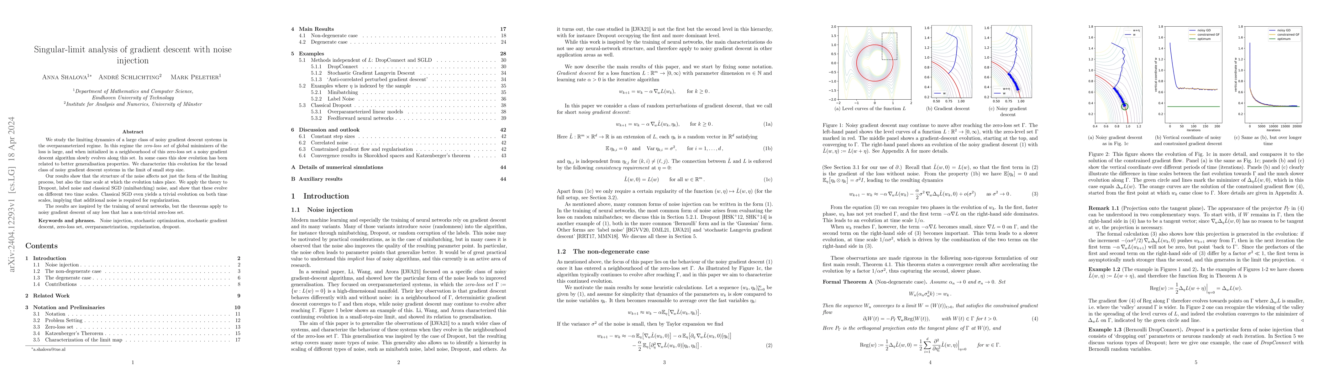 Thumbnail for Singular-limit analysis of gradient descent with noise injection