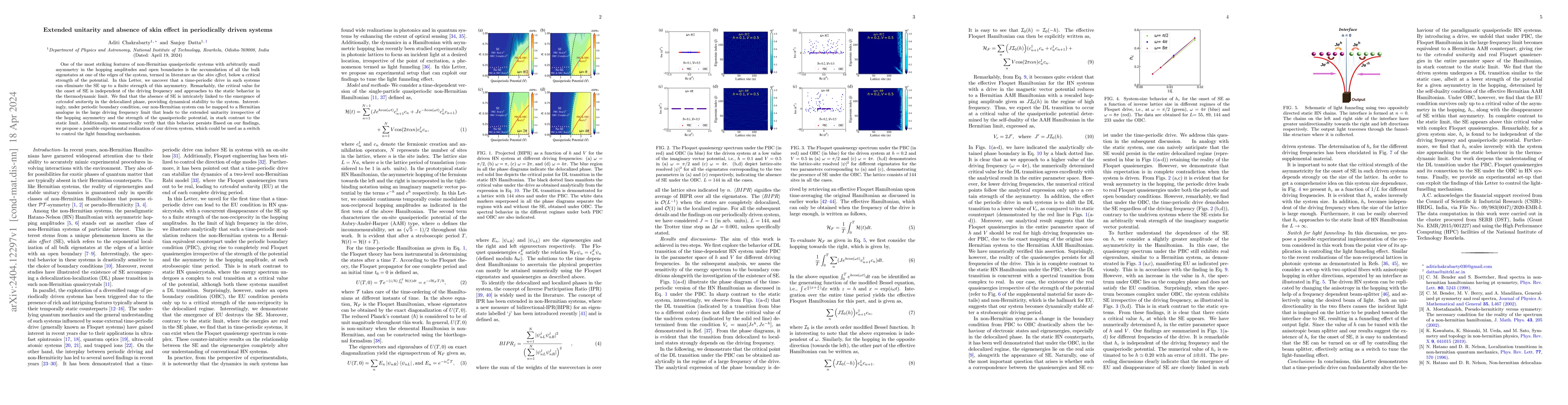 Thumbnail for Extended unitarity and absence of skin effect in periodically driven
  systems