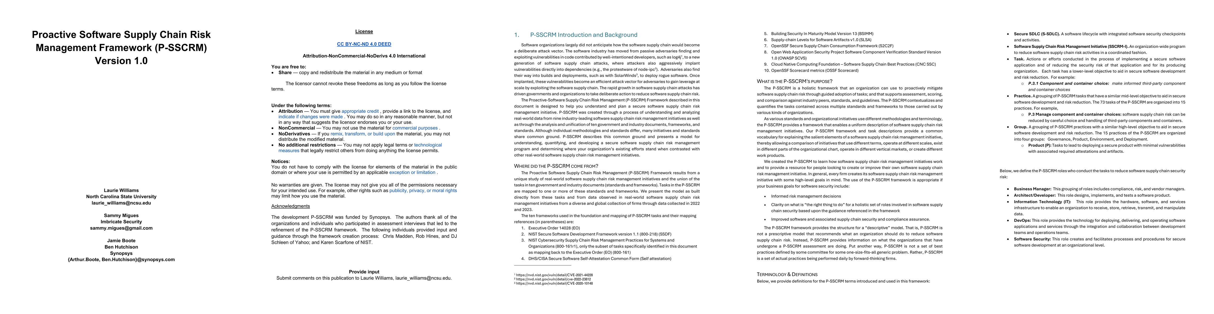 Thumbnail for Proactive Software Supply Chain Risk Management Framework (P-SSCRM)
  Version 1