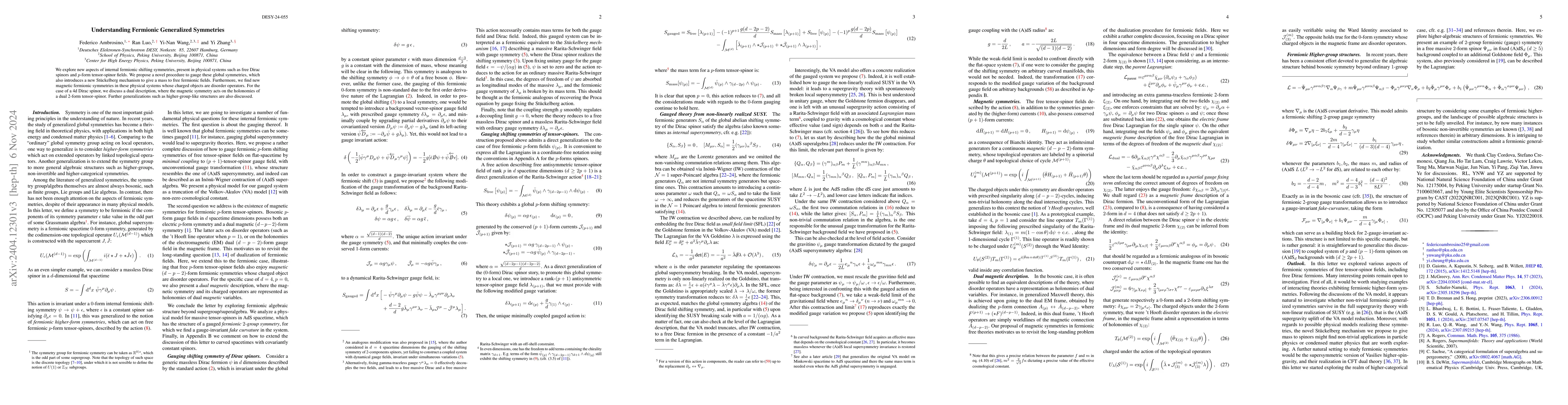 Thumbnail for Understanding Fermionic Generalized Symmetries