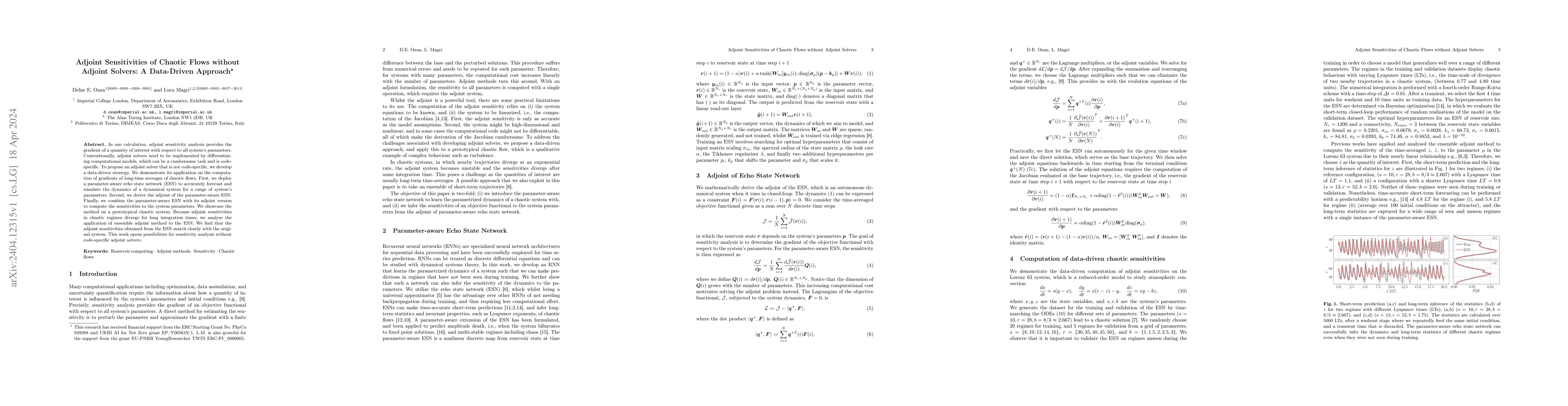 Thumbnail for Adjoint Sensitivities of Chaotic Flows without Adjoint Solvers: A
  Data-Driven Approach