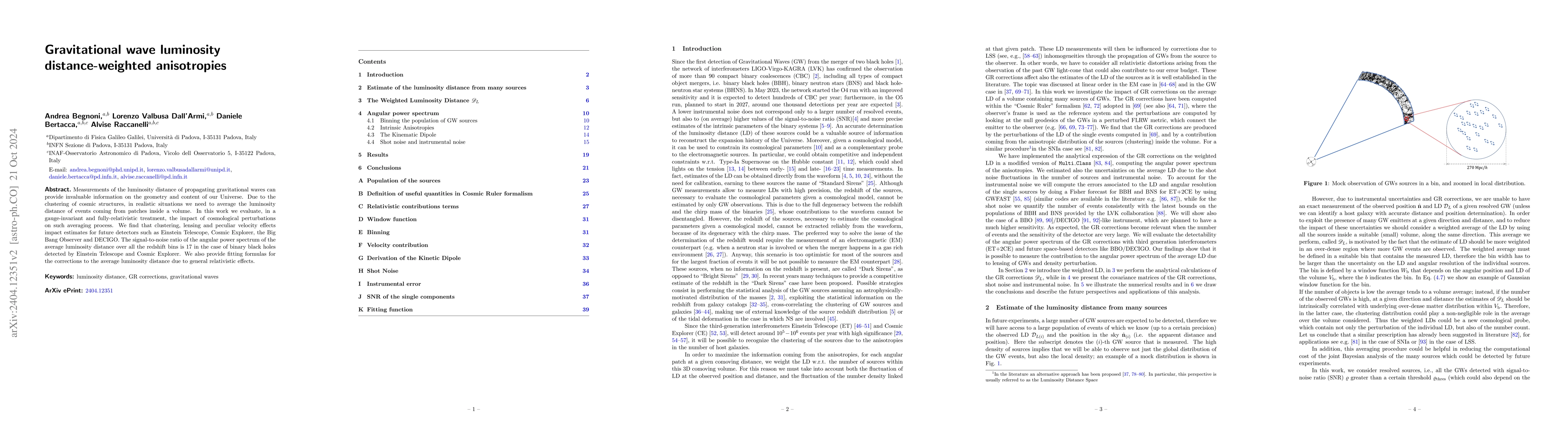 Thumbnail for Gravitational wave luminosity distance-weighted anisotropies