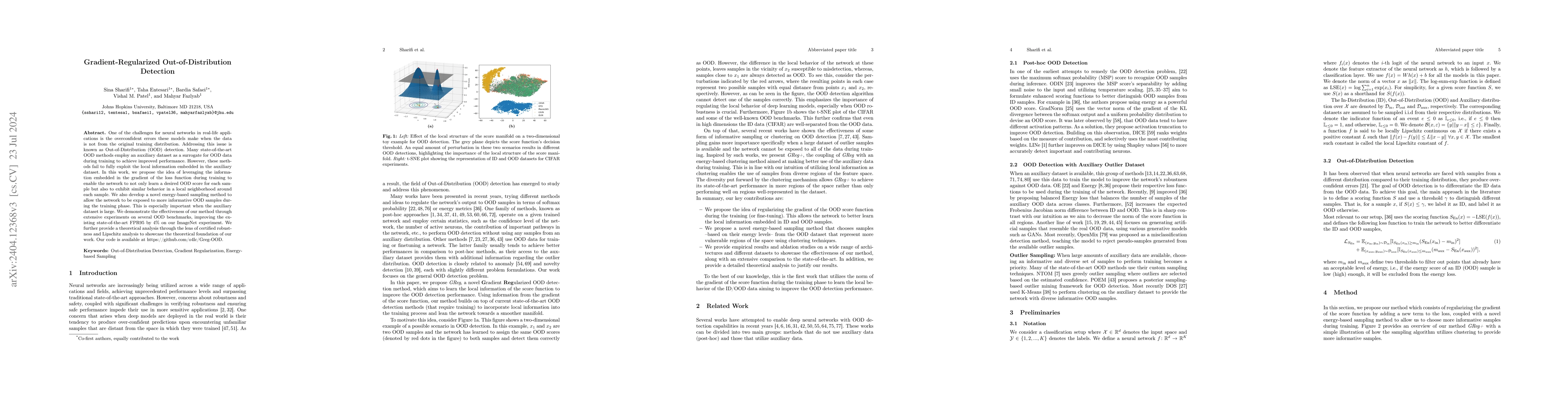 Thumbnail for Gradient-Regularized Out-of-Distribution Detection