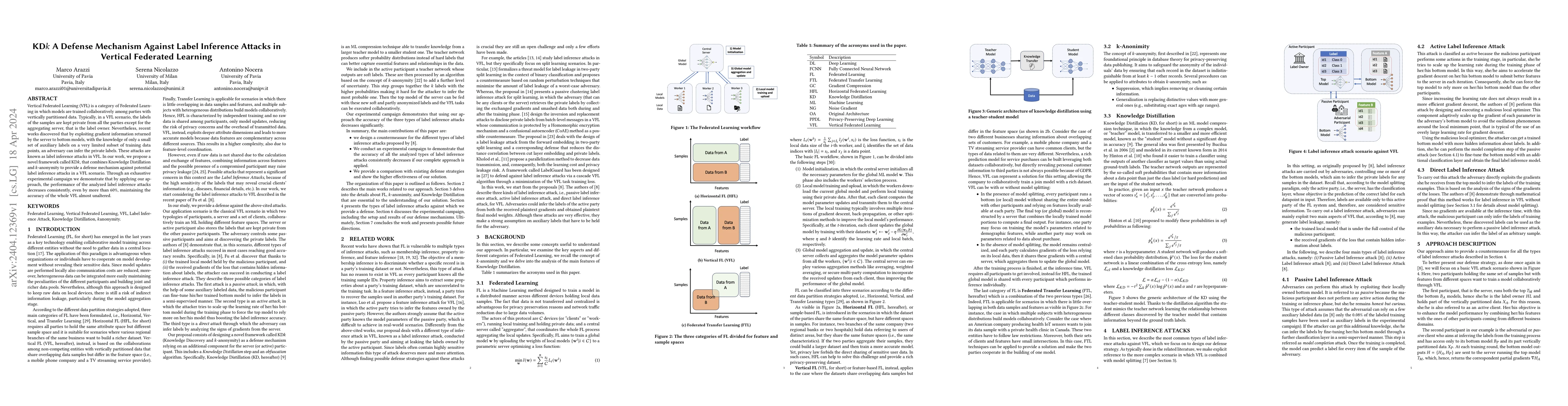 Thumbnail for KDk: A Defense Mechanism Against Label Inference Attacks in Vertical
  Federated Learning