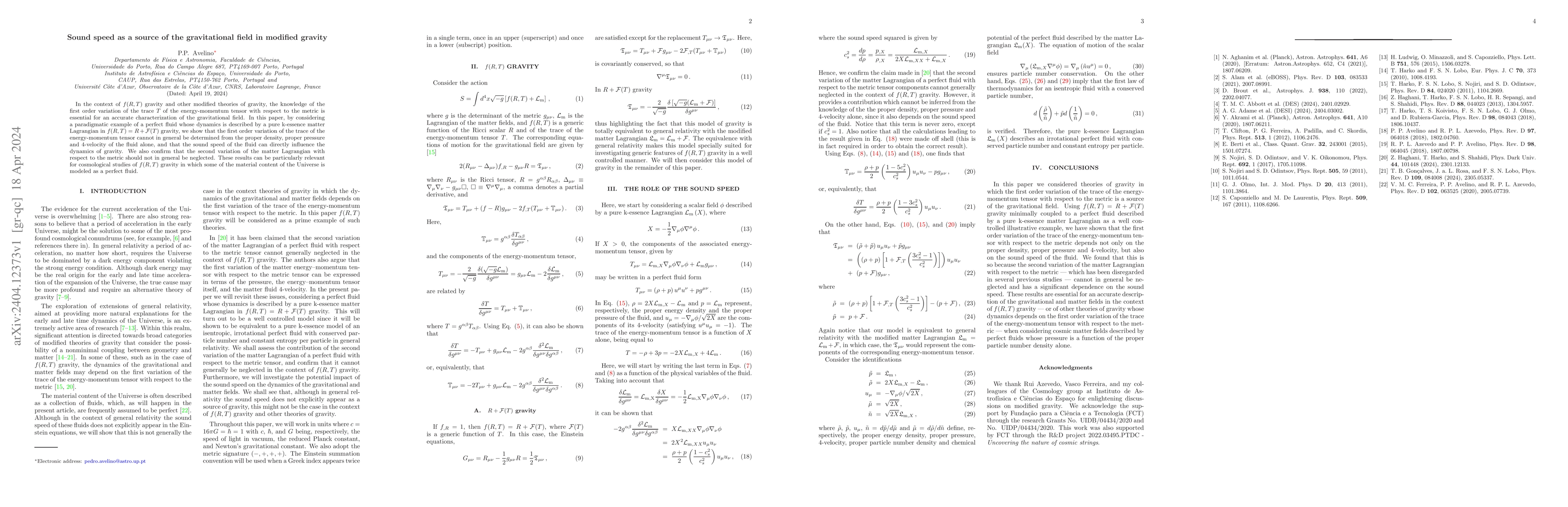 Thumbnail for Sound speed as a source of the gravitational field in modified gravity