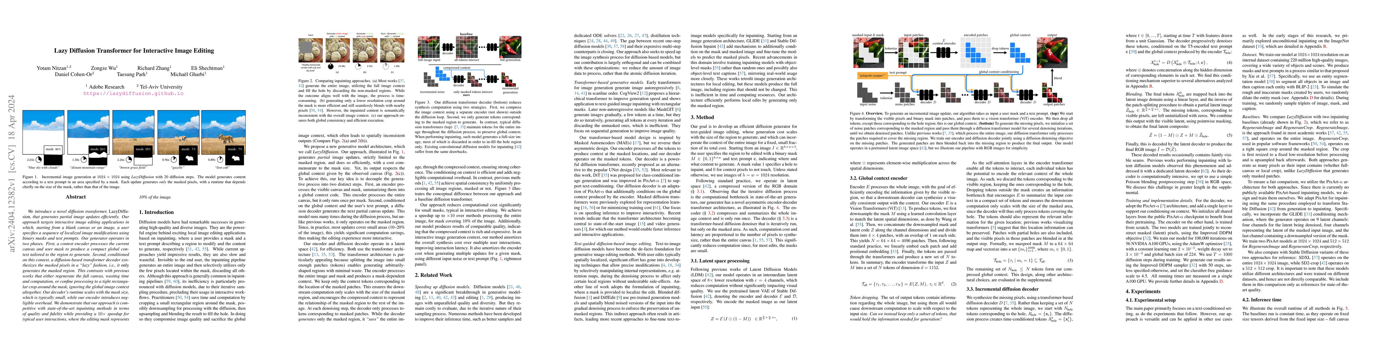Thumbnail for Lazy Diffusion Transformer for Interactive Image Editing