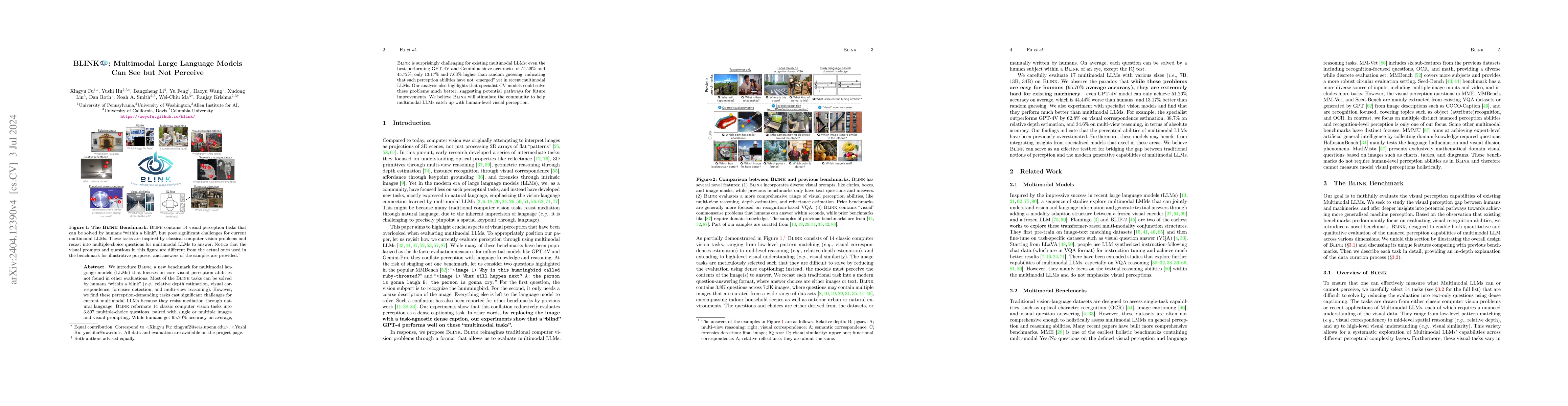 Thumbnail for BLINK: Multimodal Large Language Models Can See but Not Perceive