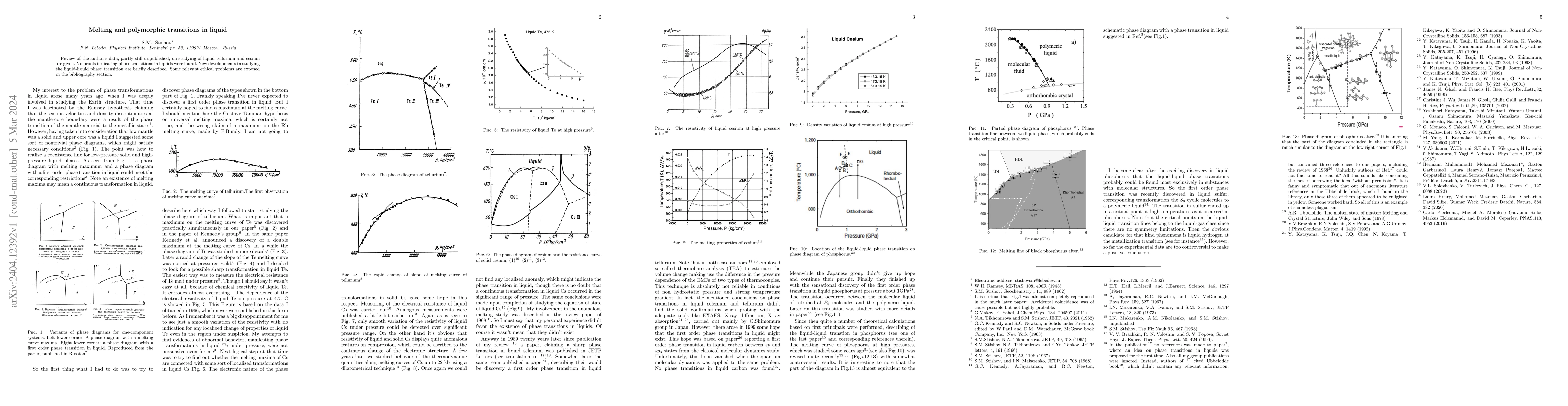 Thumbnail for Melting and polymorphic transitions in liquid