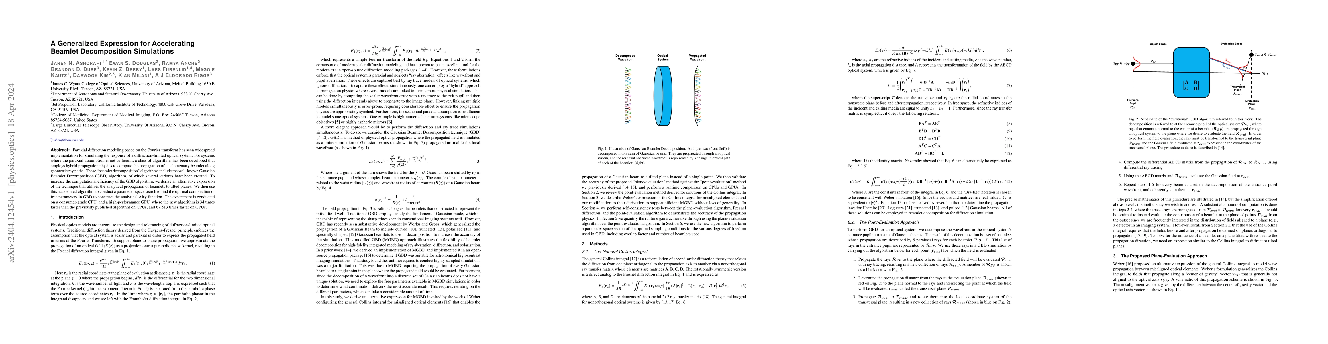 Thumbnail for A Generalized Expression for Accelerating Beamlet Decomposition
  Simulations