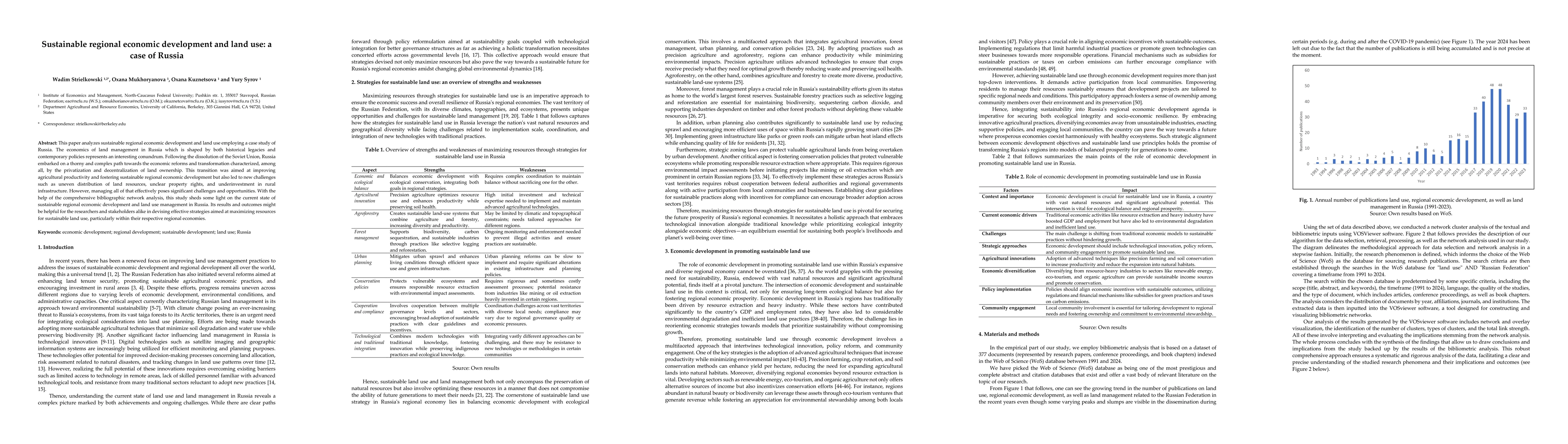 Thumbnail for Sustainable regional economic development and land use: a case of Russia