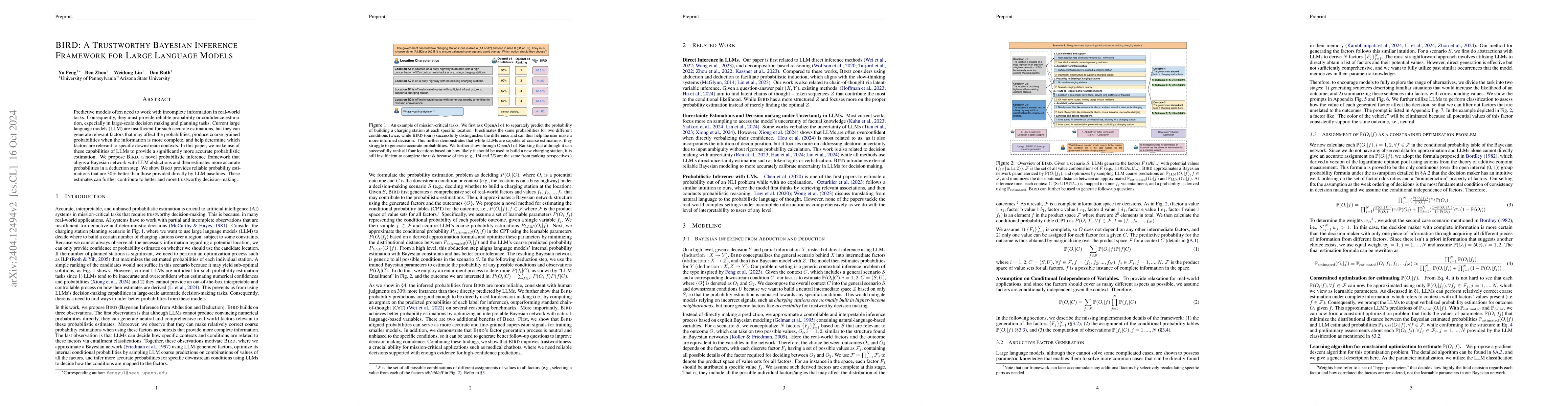Thumbnail for BIRD: A Trustworthy Bayesian Inference Framework for Large Language
  Models