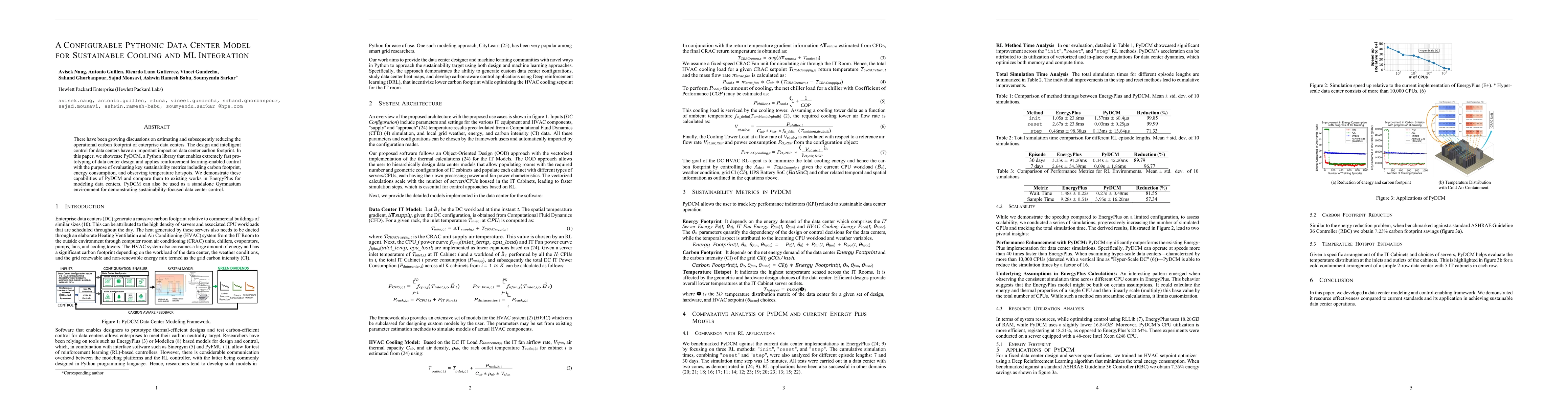 Thumbnail for A Configurable Pythonic Data Center Model for Sustainable Cooling and ML
  Integration