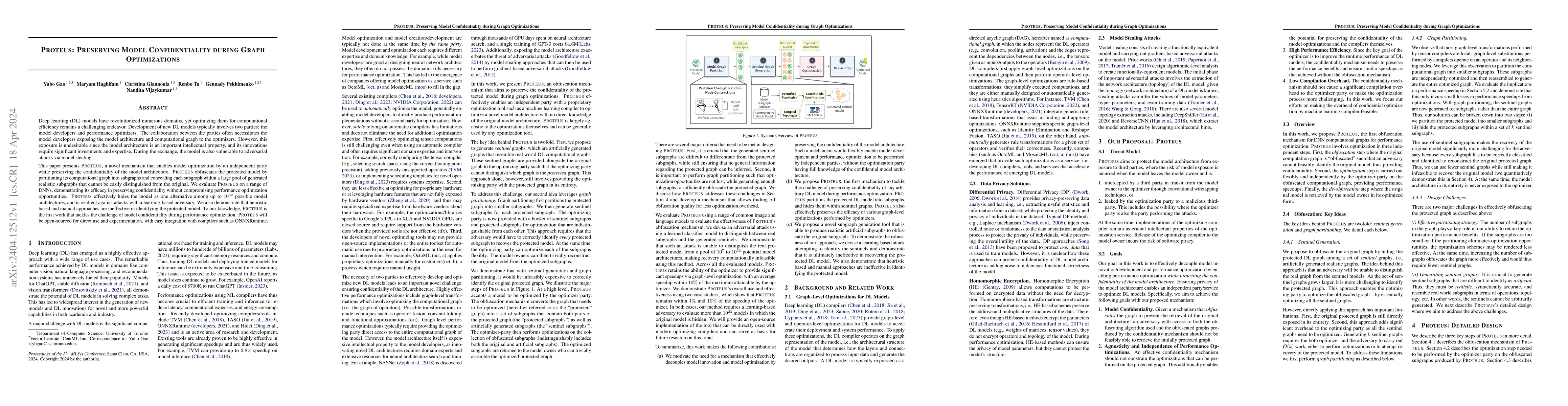 Thumbnail for Proteus: Preserving Model Confidentiality during Graph Optimizations
