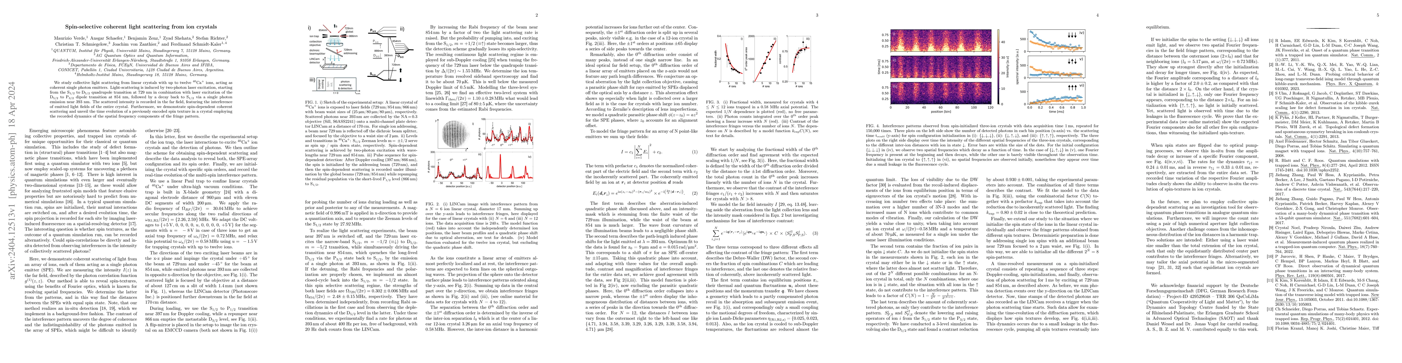 Thumbnail for Spin-selective coherent light scattering from ion crystals