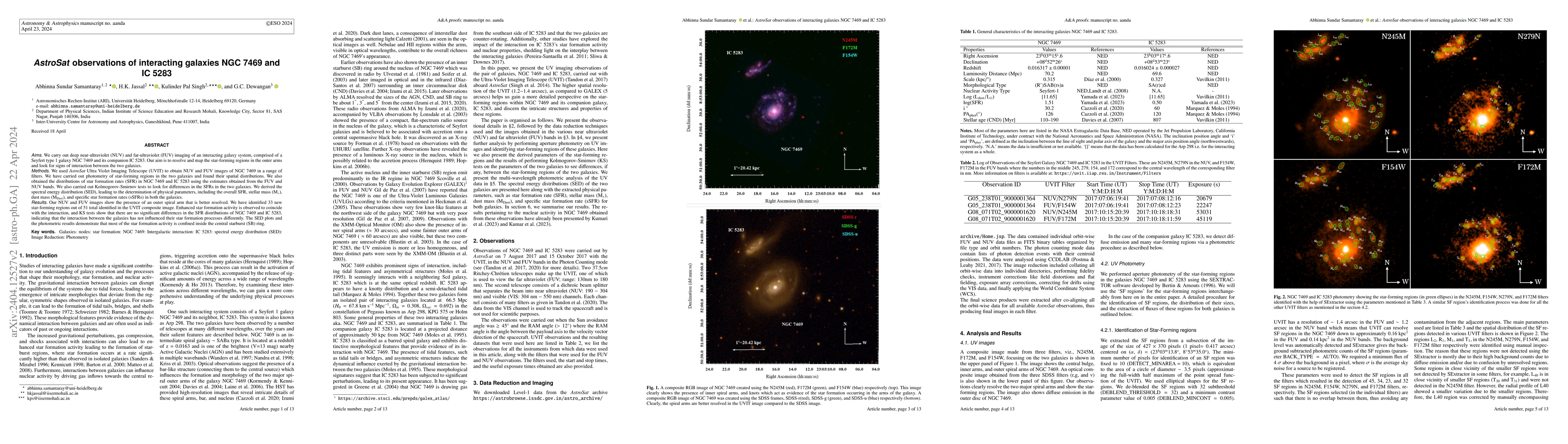 Thumbnail for AstroSat observations of interacting galaxies NGC 7469 and IC 5283