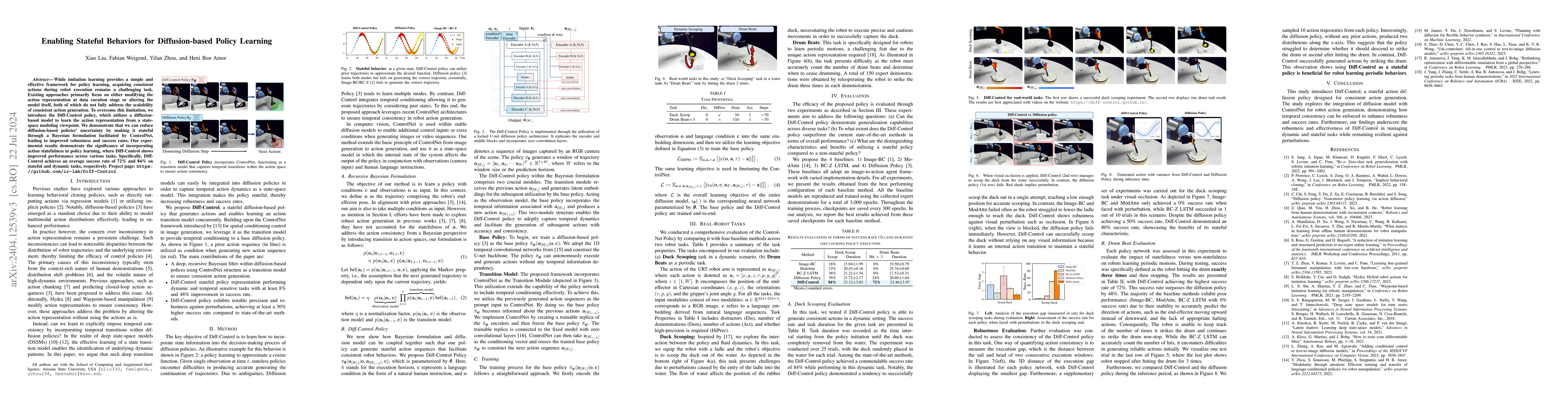 Thumbnail for Enabling Stateful Behaviors for Diffusion-based Policy Learning