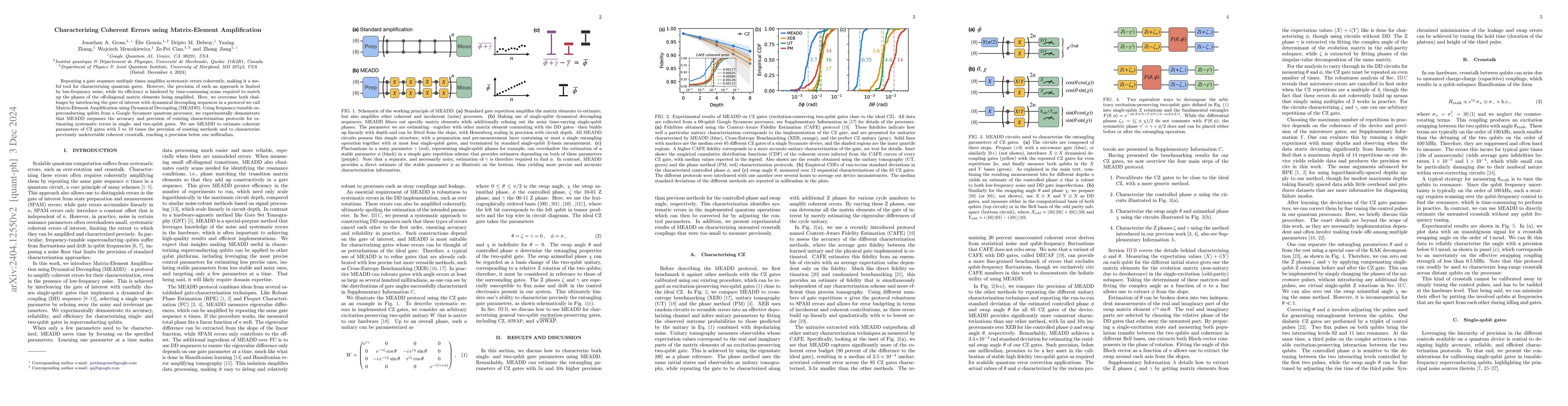 Thumbnail for Characterizing Coherent Errors using Matrix-Element Amplification
