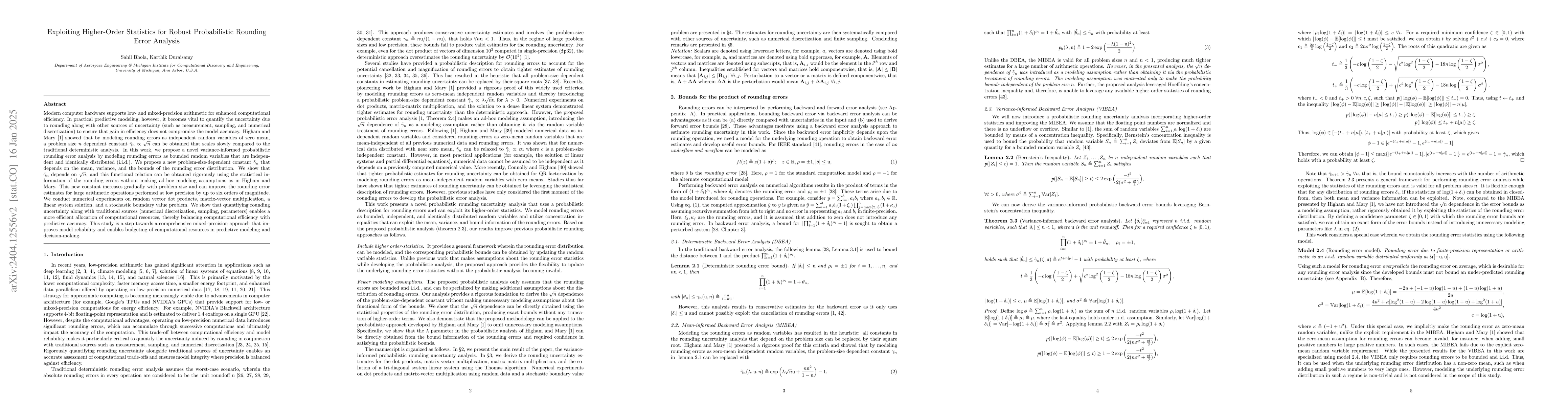 Thumbnail for Variance-informed Rounding Uncertainty Analysis for Floating-point
  Statistical Models