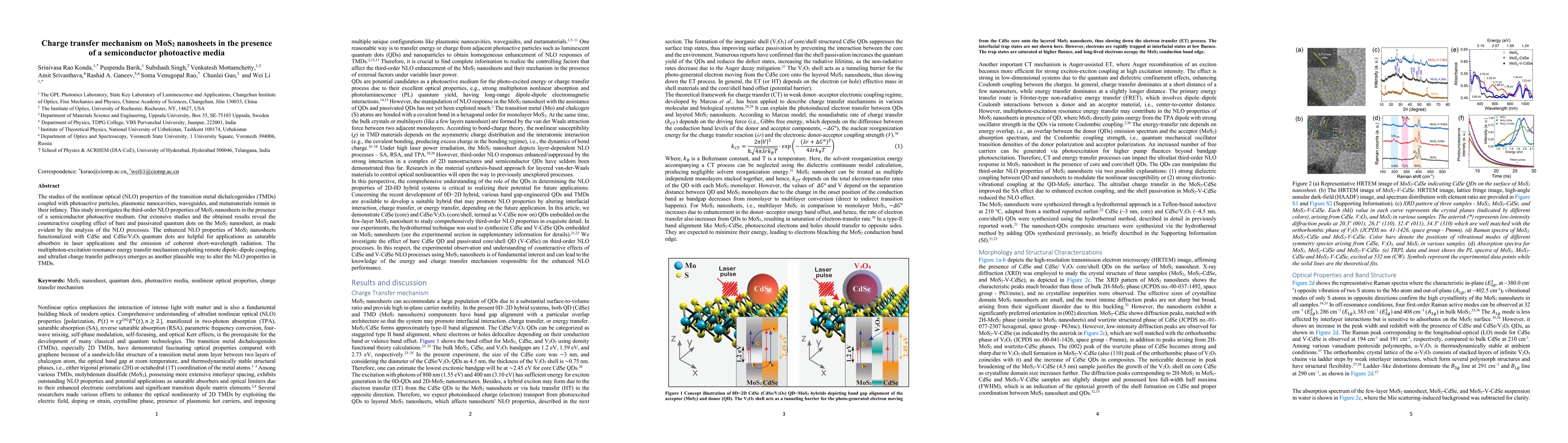 Thumbnail for Charge transfer mechanism on MoS$_2$ nanosheets in the presence of a
  semiconductor photoactive media