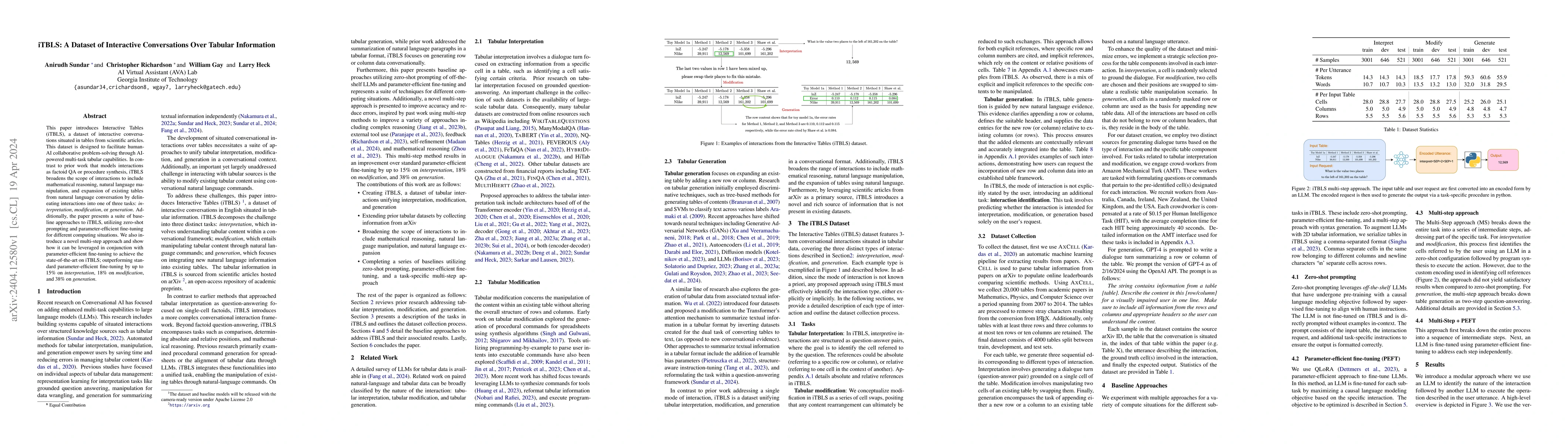 Thumbnail for iTBLS: A Dataset of Interactive Conversations Over Tabular Information