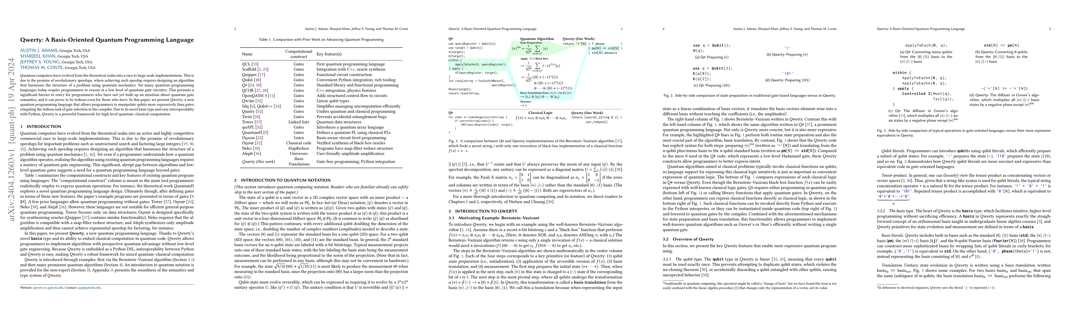 Thumbnail for Qwerty: A Basis-Oriented Quantum Programming Language