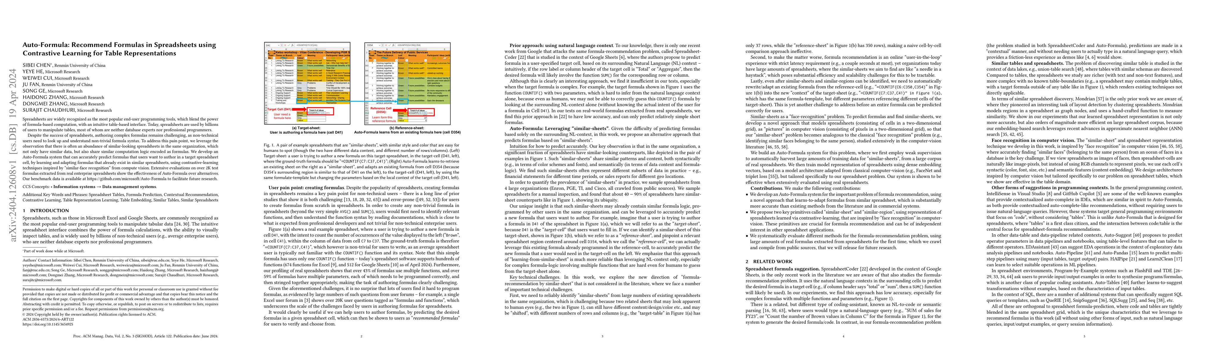 Thumbnail for Auto-Formula: Recommend Formulas in Spreadsheets using Contrastive
  Learning for Table Representations