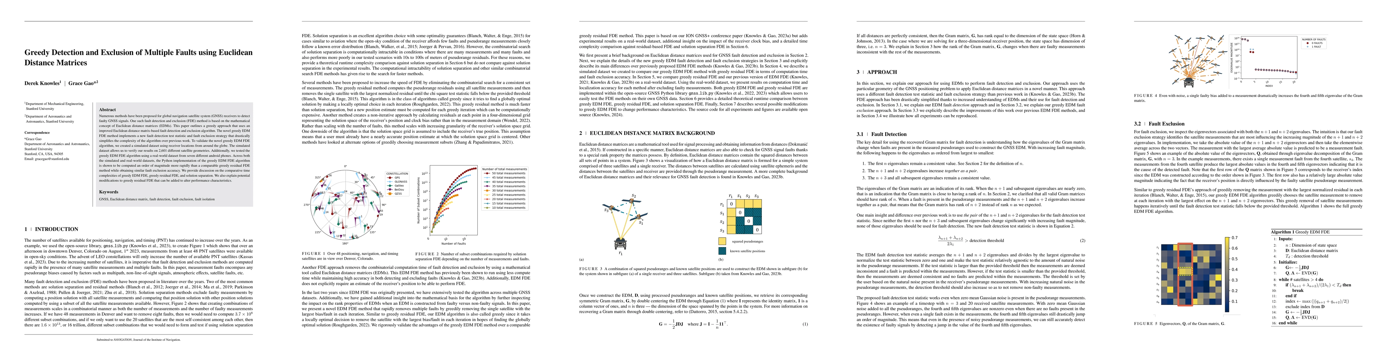 Thumbnail for Greedy Detection and Exclusion of Multiple Faults using Euclidean
  Distance Matrices
