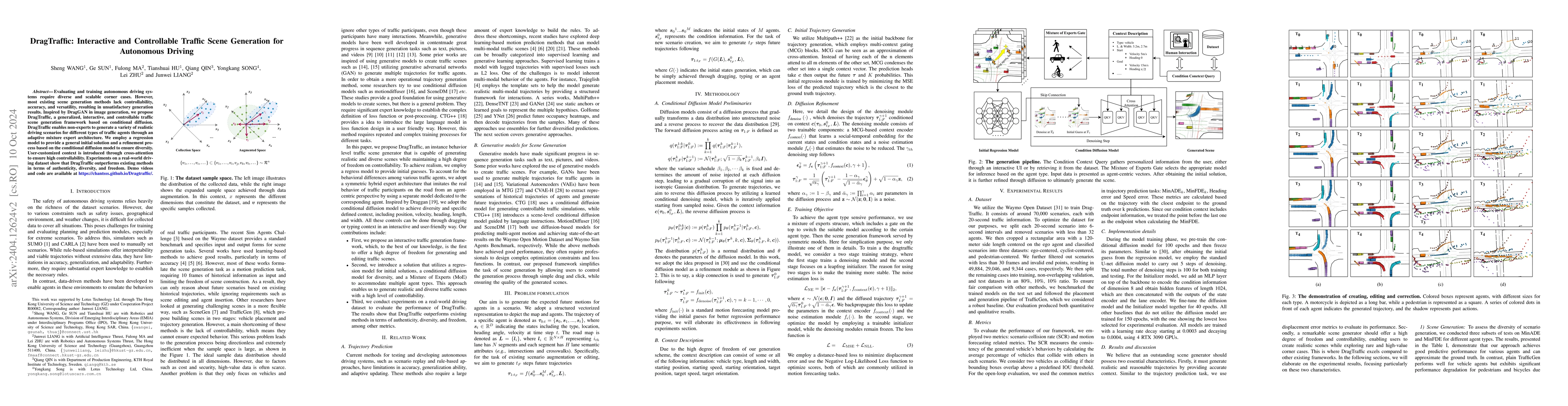 Thumbnail for Dragtraffic: A Non-Expert Interactive and Point-Based Controllable
  Traffic Scene Generation Framework