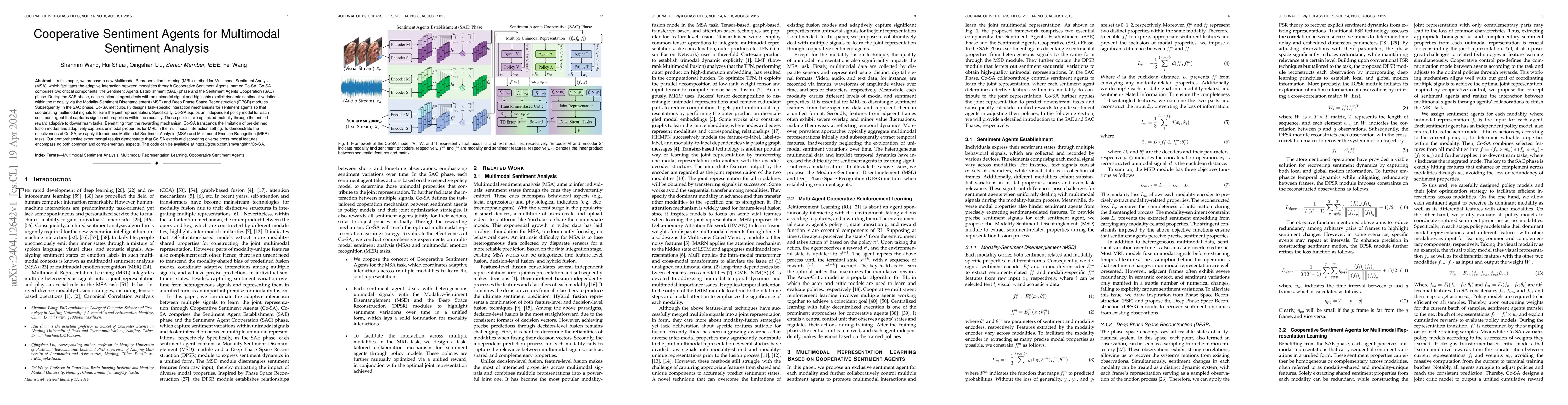 Thumbnail for Cooperative Sentiment Agents for Multimodal Sentiment Analysis