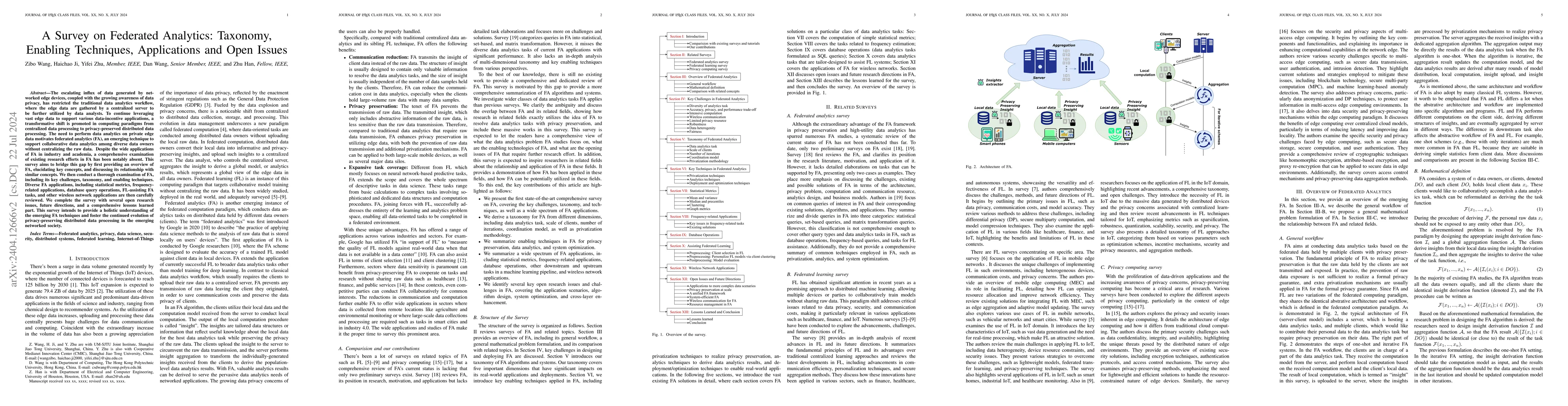 Thumbnail for A Survey on Federated Analytics: Taxonomy, Enabling Techniques,
  Applications and Open Issues