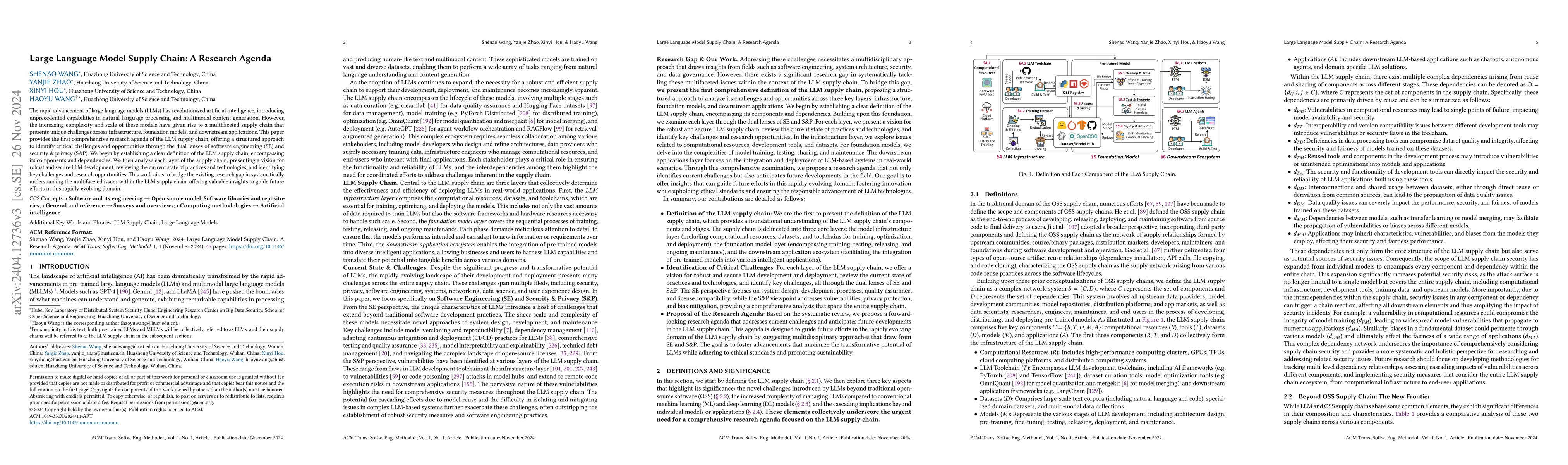 Thumbnail for Large Language Model Supply Chain: A Research Agenda