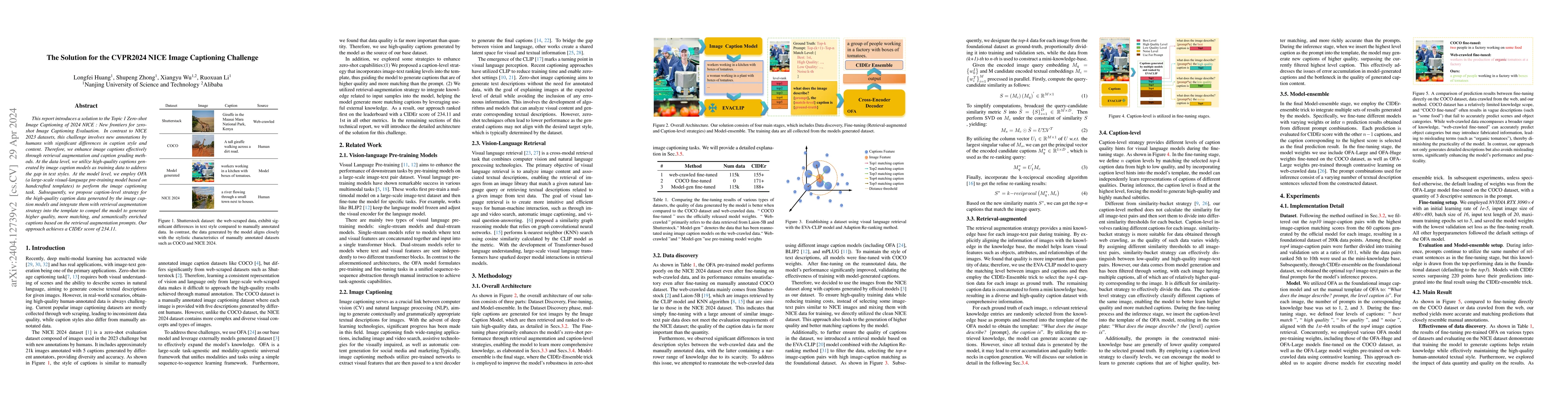 Thumbnail for The Solution for the CVPR2024 NICE Image Captioning Challenge