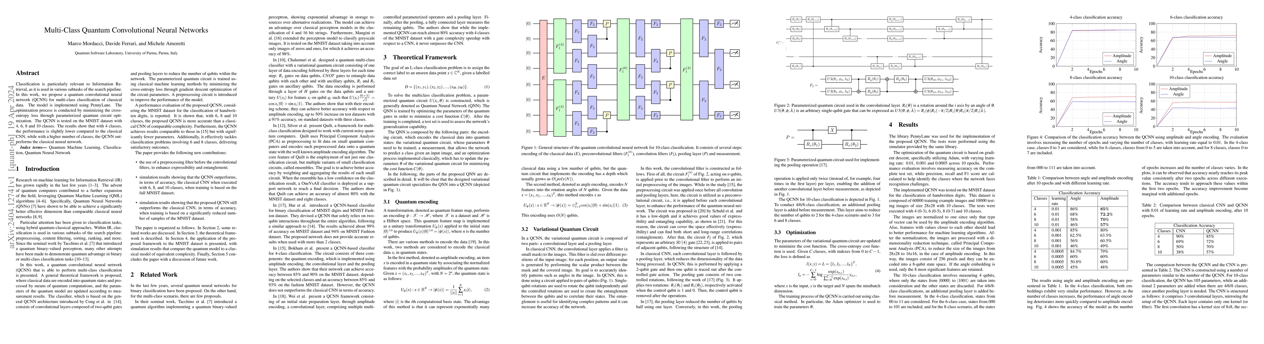 Thumbnail for Multi-Class Quantum Convolutional Neural Networks