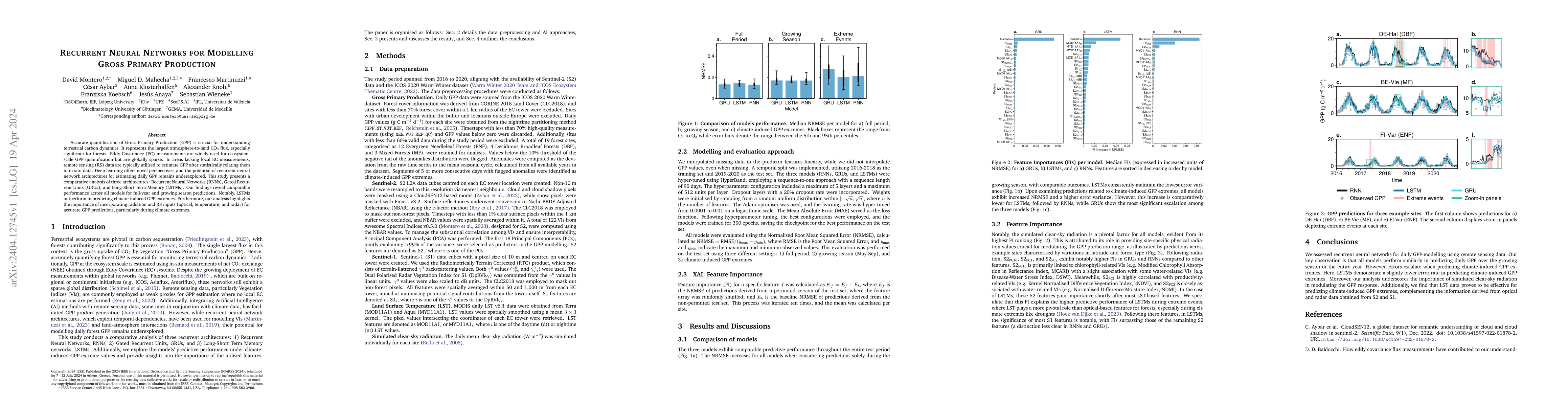 Thumbnail for Recurrent Neural Networks for Modelling Gross Primary Production