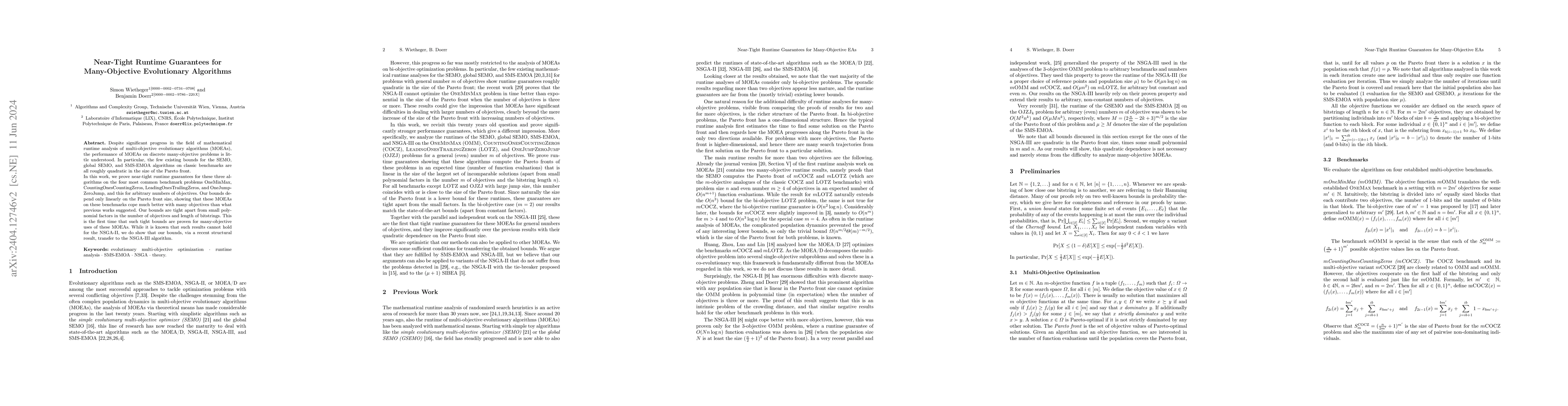 Thumbnail for Near-Tight Runtime Guarantees for Many-Objective Evolutionary Algorithms