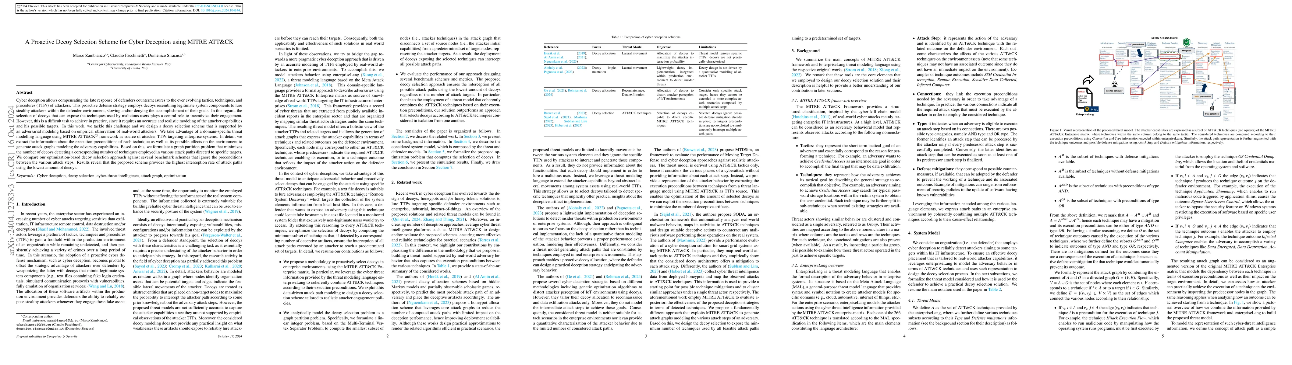 Thumbnail for A Proactive Decoy Selection Scheme for Cyber Deception using MITRE
  ATT&CK