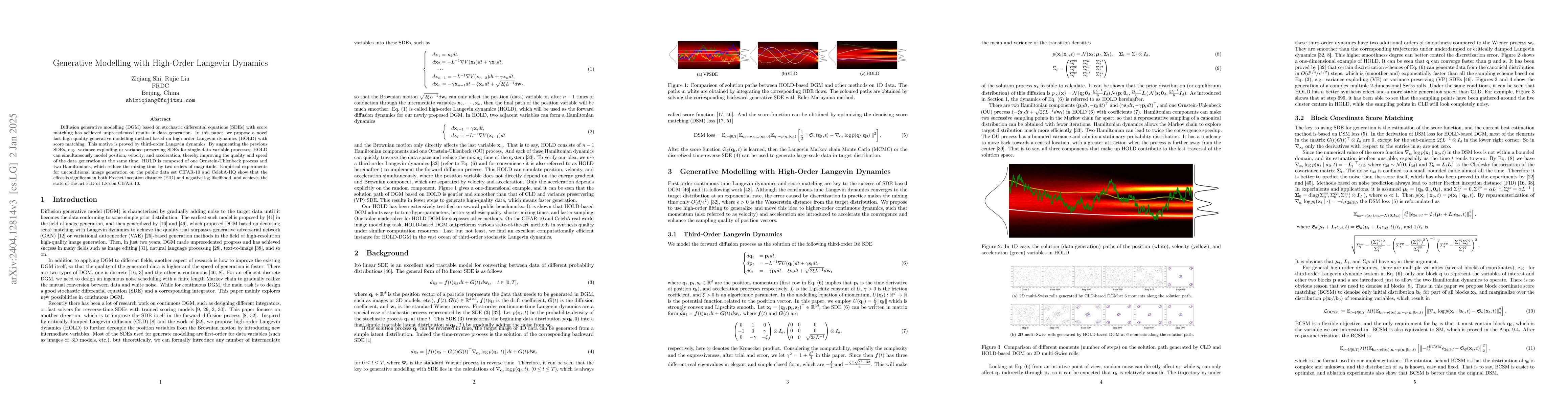 Thumbnail for Generative Modelling with High-Order Langevin Dynamics