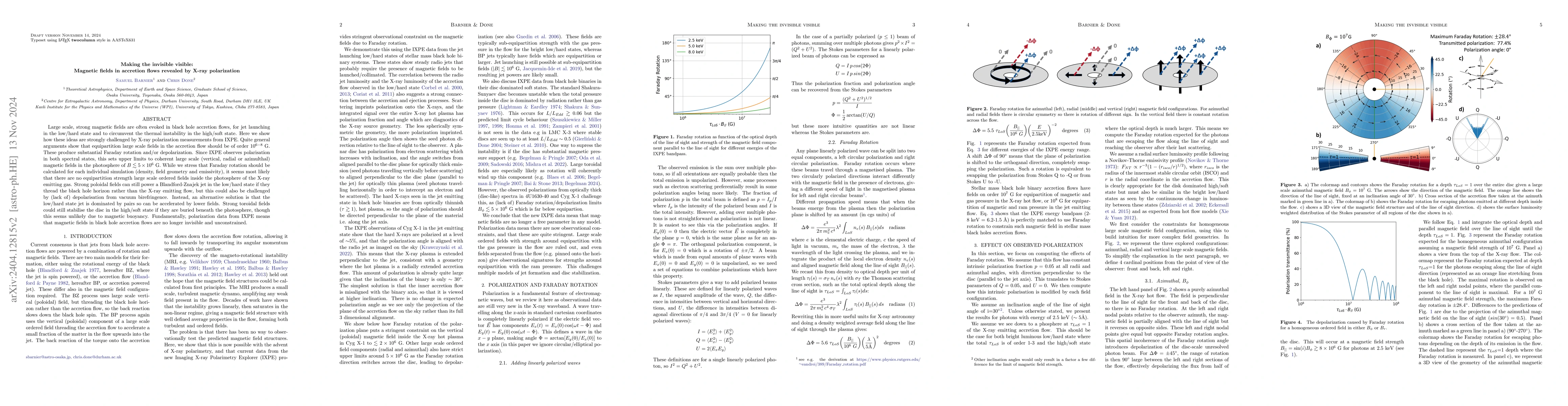 Thumbnail for Making the invisible visible: Magnetic fields in accretion flows
  revealed by X-ray polarization